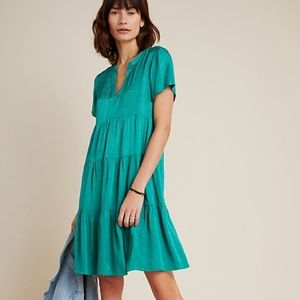 Anthropologie Maeve Sacha Jacquard Tiered Dress